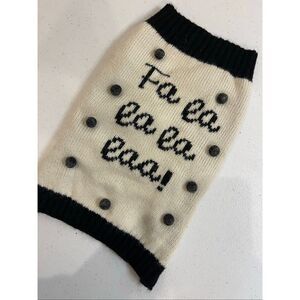 Holiday dog sweater Fa La La La Laa small